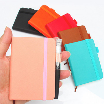 A7 Mini Notebook Portable Pocket Notepad PU Cover Diary Book Handwriting Word Book Memo Pad Office Student School Stationery