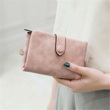 Women Wallets and Purses Pu Leather Wallet Female Short Hasp Purse Small Solid Coin Card Holders 2021 New Carteras Dropshipping